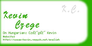 kevin czege business card